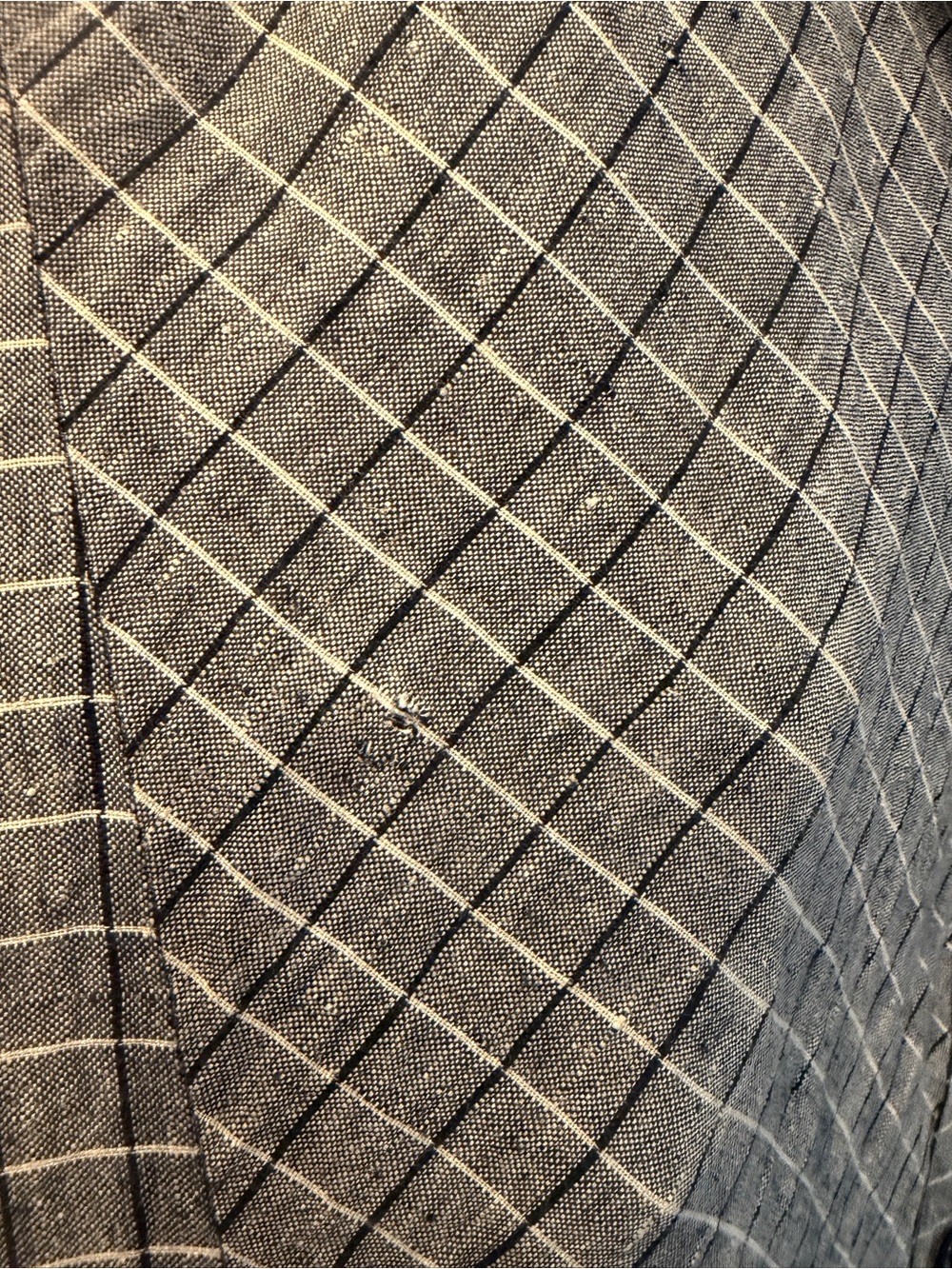 Flax Windowpane Linen Shirt Dress in Gray, black and Cream plaid - Picture 17 of 17